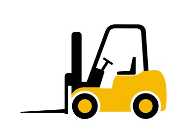 Forklift simgesi, vektör grafikleri, resimleme.