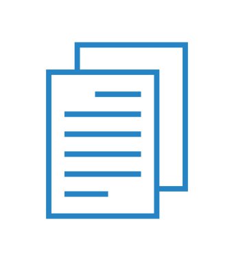 Beyaz arkaplan üzerindeki belge simgesi