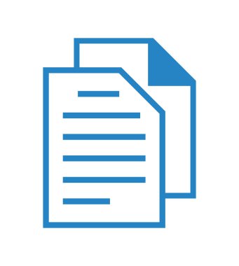 Beyaz arkaplan üzerindeki belge simgesi