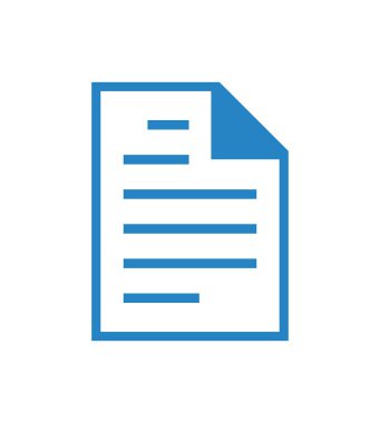 Beyaz arkaplan üzerindeki belge simgesi