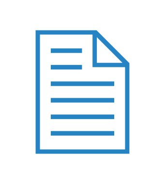 Beyaz arkaplan üzerindeki belge simgesi