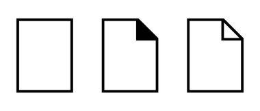 Beyaz arkaplan üzerindeki belge simgesi