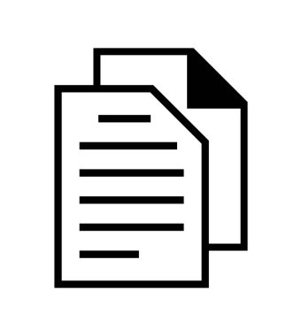 Beyaz arkaplan üzerindeki belge simgesi