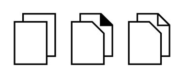 Beyaz arkaplan üzerindeki belge simgesi