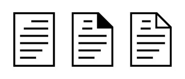 Beyaz arkaplan üzerindeki belge simgesi