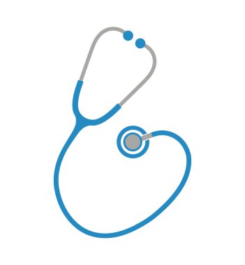 Beyaz arkaplanda steteskop simgesi