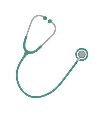 Beyaz arkaplanda steteskop simgesi