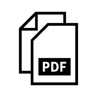 PDF dosya simgesi beyaz arka plan üzerinde