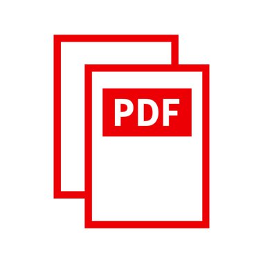 PDF dosya simgesi beyaz arka plan üzerinde