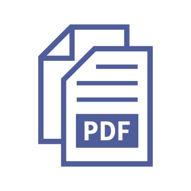 PDF dosya simgesi beyaz arka plan üzerinde