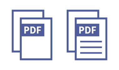 PDF dosya simgesi beyaz arka plan üzerinde