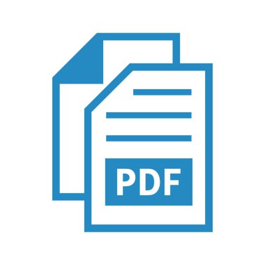 PDF dosya simgesi beyaz arka plan üzerinde