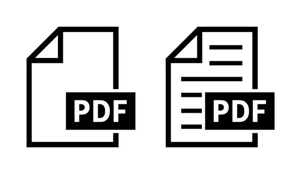 stock vector pdf file icon on white background