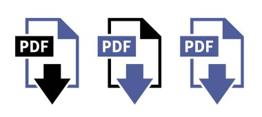 Beyaz arkaplanda PDF simgeleri indir