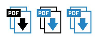 Beyaz arkaplanda PDF simgeleri indir