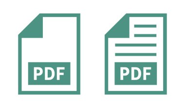 PDF dosya simgesi beyaz arka plan üzerinde