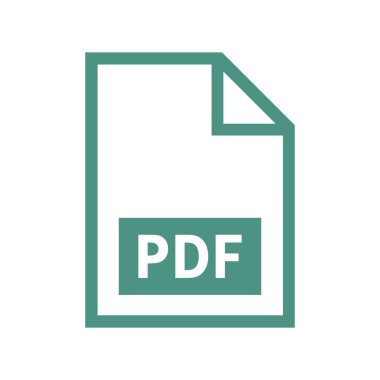 PDF dosya simgesi beyaz arka plan üzerinde