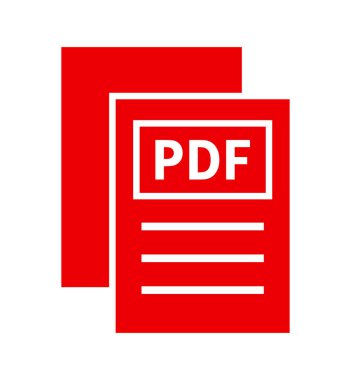 PDF dosya simgesi beyaz arka plan üzerinde