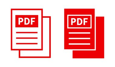 PDF dosya simgesi beyaz arka plan üzerinde