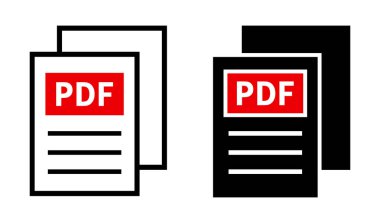 PDF dosya simgesi beyaz arka plan üzerinde