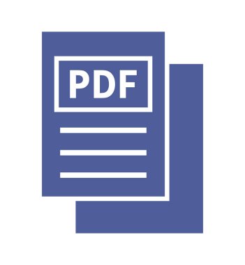 PDF dosya simgesi beyaz arka plan üzerinde