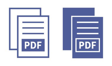 PDF dosya simgesi beyaz arka plan üzerinde