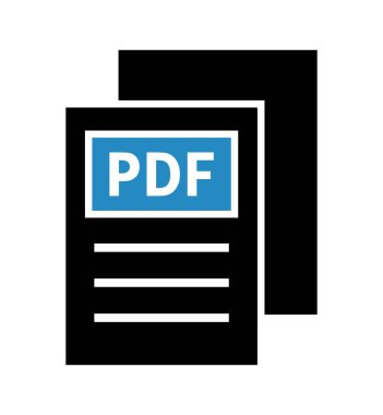 PDF dosya simgesi beyaz arka plan üzerinde