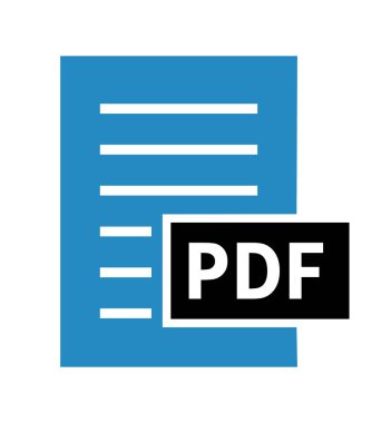 PDF dosya simgesi beyaz arka plan üzerinde