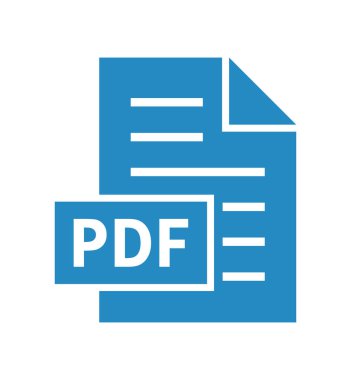 PDF dosya simgesi beyaz arka plan üzerinde