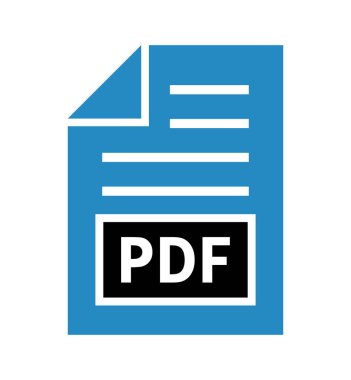 PDF dosya simgesi beyaz arka plan üzerinde