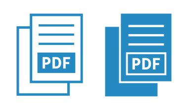 PDF dosya simgesi beyaz arka plan üzerinde