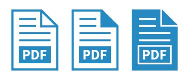 PDF dosya simgesi beyaz arka plan üzerinde