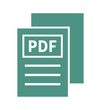 PDF dosya simgesi beyaz arka plan üzerinde