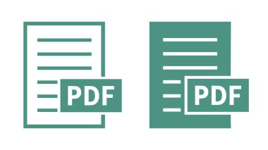 PDF dosya simgesi beyaz arka plan üzerinde