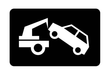 Yol kenarı yardım aracı - araba çekme simgesi