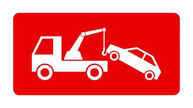 Yol kenarı yardım aracı - araba çekme simgesi