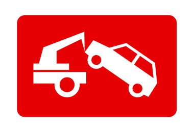 Yol kenarı yardım aracı - araba çekme simgesi