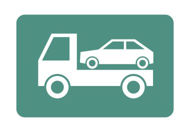 Yol kenarı yardım aracı - araba çekme simgesi
