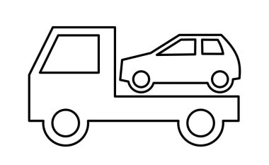 Yol kenarı yardım aracı - araba çekme simgesi