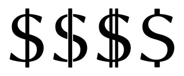 Dolar simgesi seti, vektör grafikleri