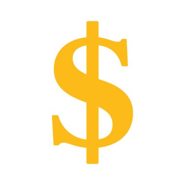 sarı dolar sembolü, vektör grafikleri