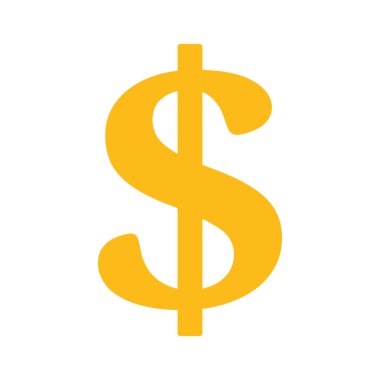 sarı dolar sembolü, vektör grafikleri