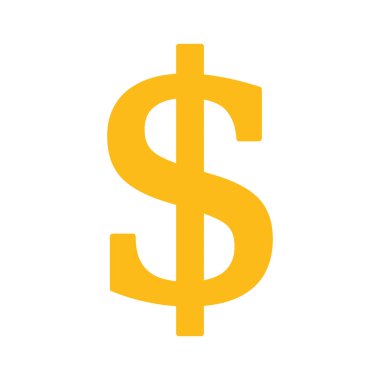 sarı dolar sembolü, vektör grafikleri