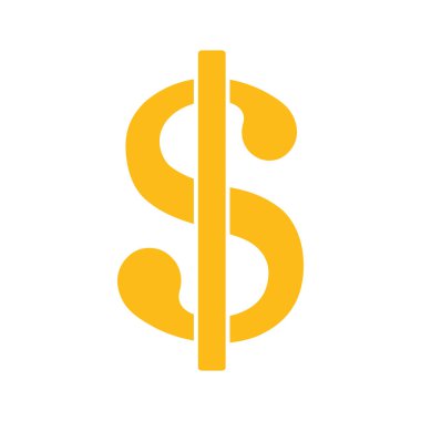 sarı dolar sembolü, vektör grafikleri