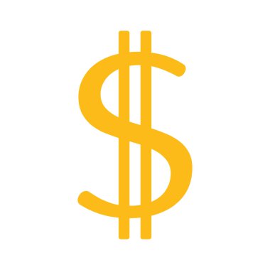 sarı dolar sembolü, vektör grafikleri