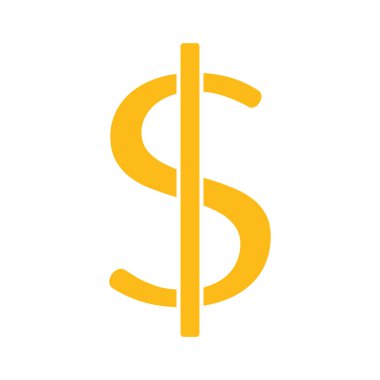 sarı dolar sembolü, vektör grafikleri