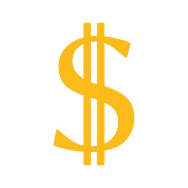 sarı dolar sembolü, vektör grafikleri