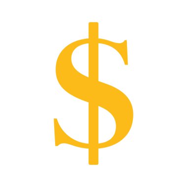 sarı dolar sembolü, vektör grafikleri