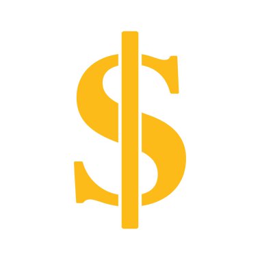 sarı dolar sembolü, vektör grafikleri