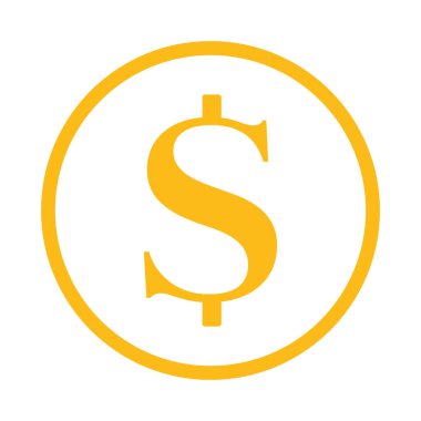 sarı dolar sembolü, vektör grafikleri
